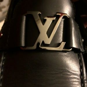 Black Leather Louis Vuitton Loafers